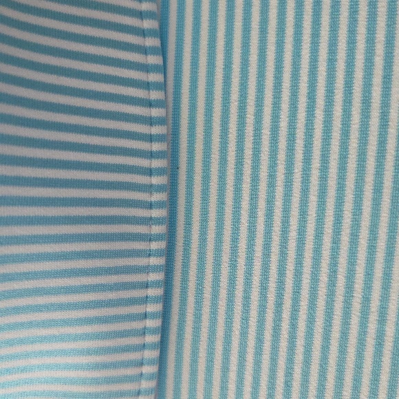 Beautiful Men's Turquoise And White Striped Golf Shirt In New Perfect Condition! - Picture 6 of 14